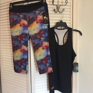 NWT Cover Girl Active Cosmic Print 2 Piece Set